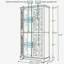 Armoire de rangement à 67 portes H 67,4 "à 4 portes en miroir, buffet avec tablettes réglables et armoire de cuisine-1087477274