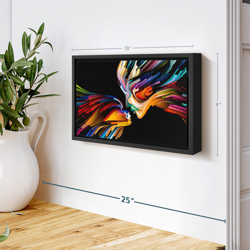 Impression sur toile abstraite Love, H 9 po x l 13 po