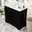 Meuble-lavabo autoportant élégant avec lavabo en céramique, portes à fermeture en douceur et rangement réglable-227500372