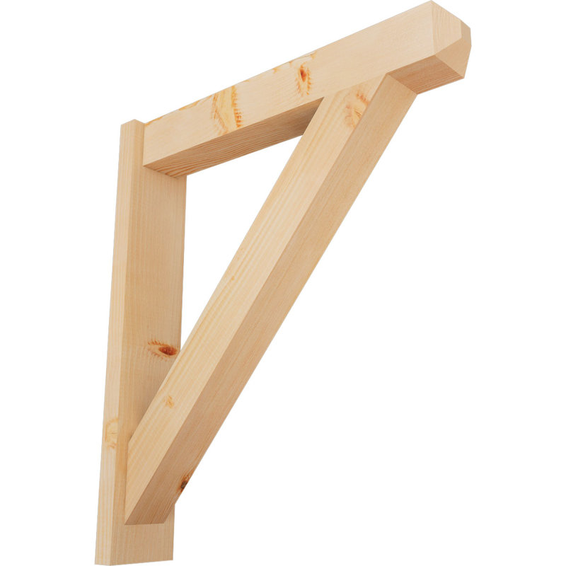 Artisan traditionnel en bois rustique, P 28 po x H 32 po, Sapin Douglas de 5 1/2 po (lisse)