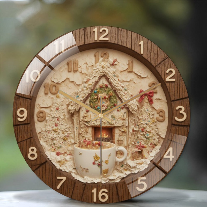 Horloge murale en verre Holiday