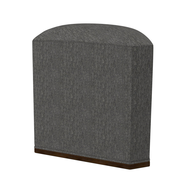 Quinn Novelty Ottoman, American Walnut, Filigree Ivory 100% Polyester