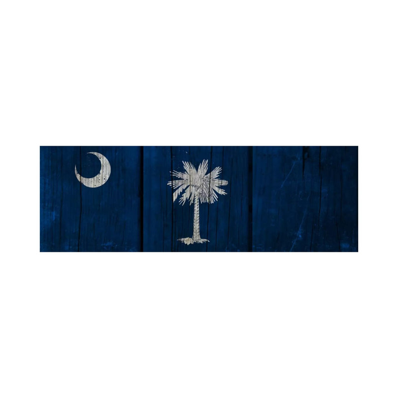 South Carolina Flag On Wood Planks by ICanvas - Wrapped Canvas Panoramic Gallery-Wrapped Canvas Giclée