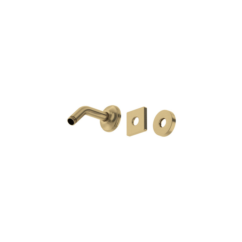 Rohl 5" Wall Mount Shower Arm, Antique Gold