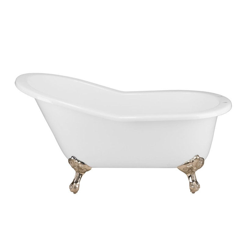 x Freestanding Bathtub, Brushed Nickel, Brushed Nickel