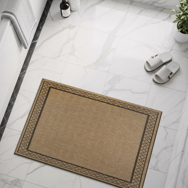 Indoor Outdoor Area Rug, Beige, Rectangle 2' x 3'