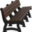  Banc de parc 8 pieds Aspen - Bois recyclé durable à 100% | Siège d'extérieur confortable et résistant aux intempéries pour les parcs, les jardins et les patios - brun-1423205672