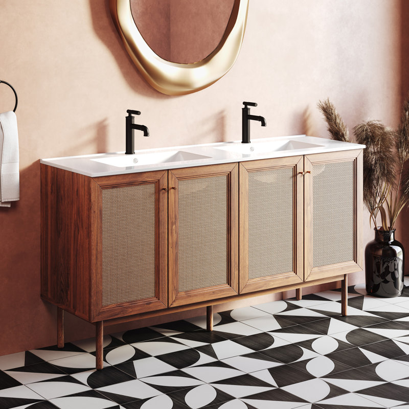 Meuble-lavabo de classe 60 po Classe, Blanc, Simple