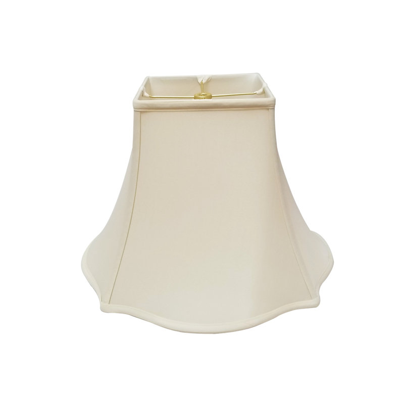 Abat-jour cloche en soie / shantung (araignée), Coquille d'œuf, H 12,75 po x l 16 po x P 7 po