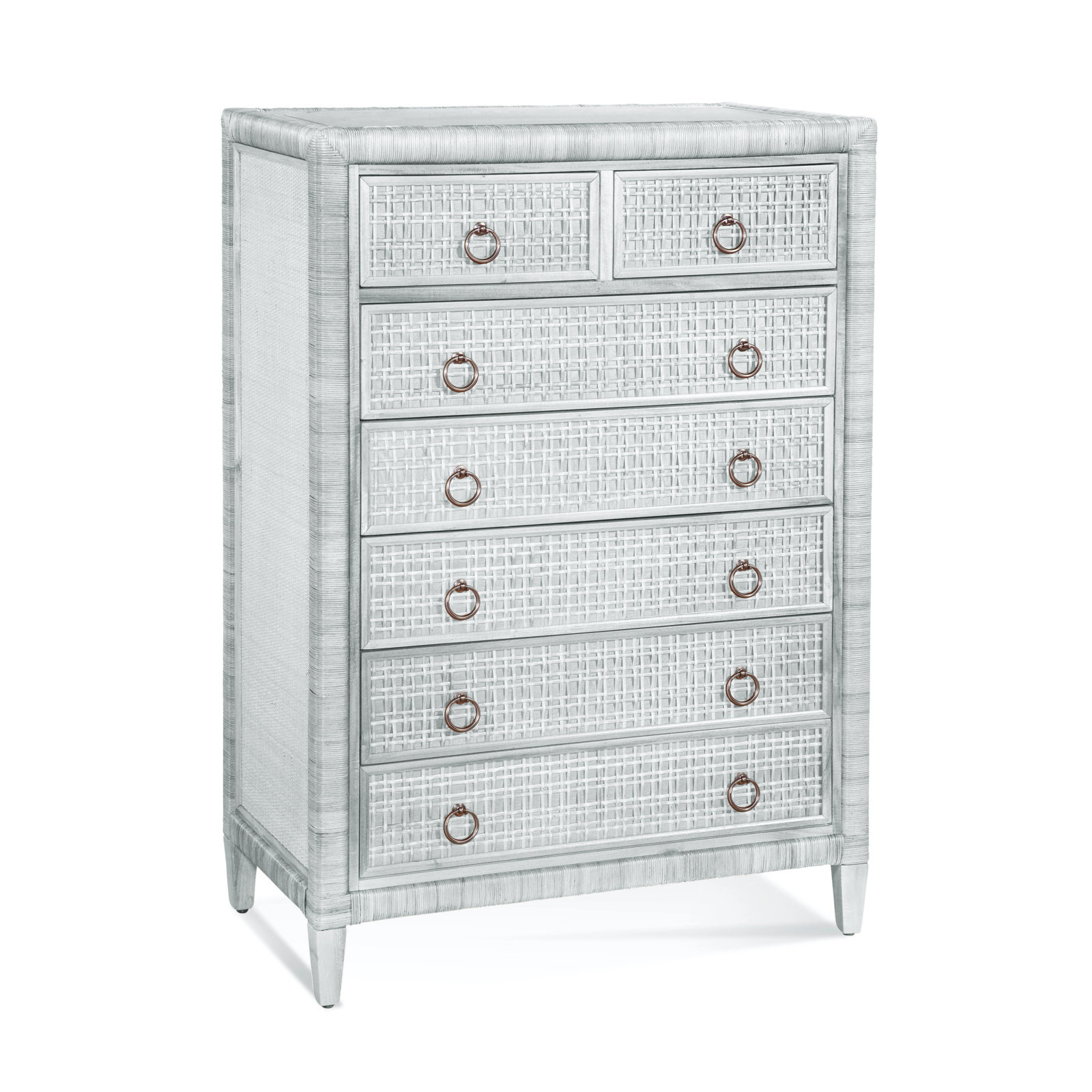Monterey 7 - Drawer Dresser, Frost White, No, Satin Nickel