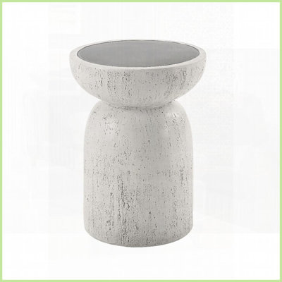 Table basse moderne en faux béton naturel gris pour le salon, conception minimaliste durable et légère