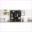 Portemanteau avec banc de rangement, portemanteau noir minimaliste avec 5 cubes 8 crochets | Noir | Panneau de particules-1584724294