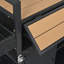 52.8"W Wicker Outdoor Grill Cart With Extended Plastic Wood Table Top, Rolling Kitchen Island On Wheels With Storage Cabinet-2070943273