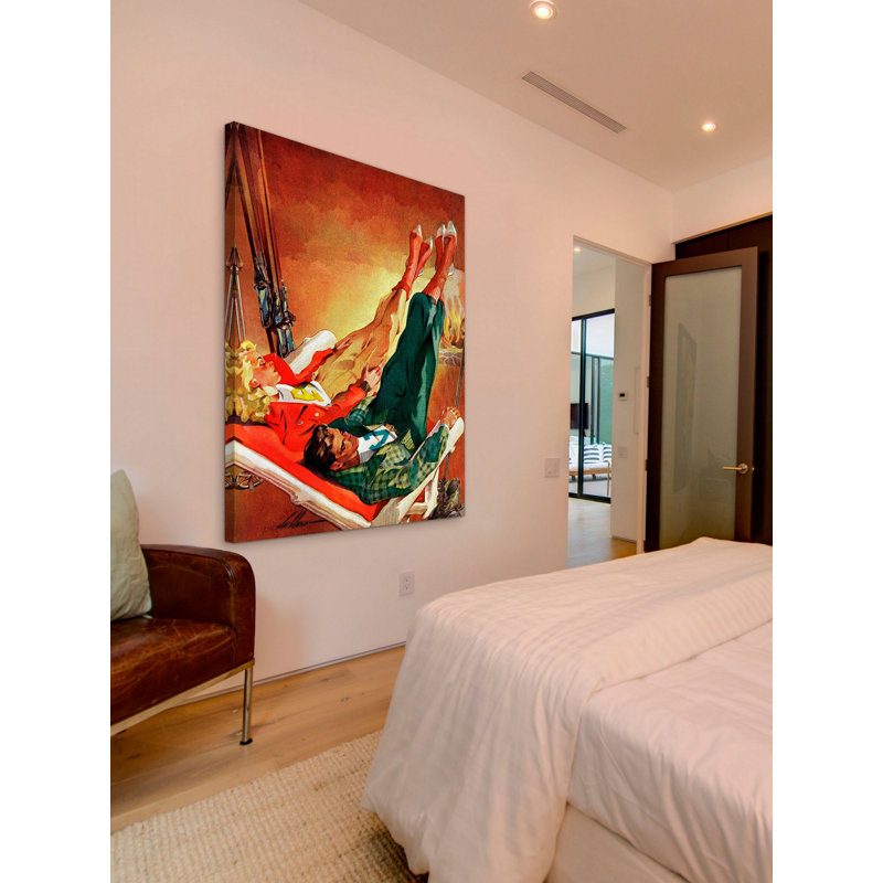 «Apres Ski» par Ski Weld, reproduction sur toile tendue, H 48 po x l 40 po x P 1,5 po