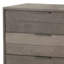Commode en bois massif de style contemporain avec pieds en épingle à cheveux en métal, gris