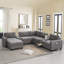 Canapé de coin avec pouf (gris)-1245742213