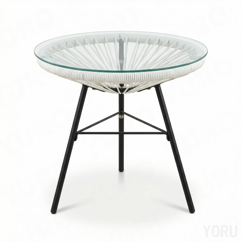 Table d'appoint en osier synthétique Nusa