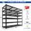 Étagère de rangement robuste à 6 niveaux pour rivets, hauteur 198 cm (78 po), étagère métallique réglable avec cadre à bords roulés, capacité de charge totale de 1 500 kg (3 300 lb) pour garde-manger ou entrepôt-775711259
