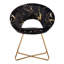 Fauteuil décoratif Motsinger, 26,7 po de largeur, velours avec marbrures dorées, pieds en métal-1799652653