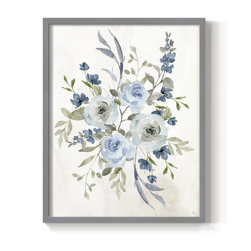 Sweet Blues I, reproduction encadrée - bois massif, Gris, H 15 po x l 12 po