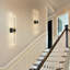 Black With Gold Crystal Wallchiere Led Warm Light Wall Sconces (Set Of 2)