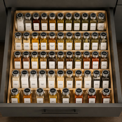 Ensemble de 36 pots à épices en verre vides de 4 oz, autocollants d'étiquette d'épices de style campagnard minimaliste avec entonnoir, récipients d'assaisonnement pour étagère à épices, armoire et tiroir