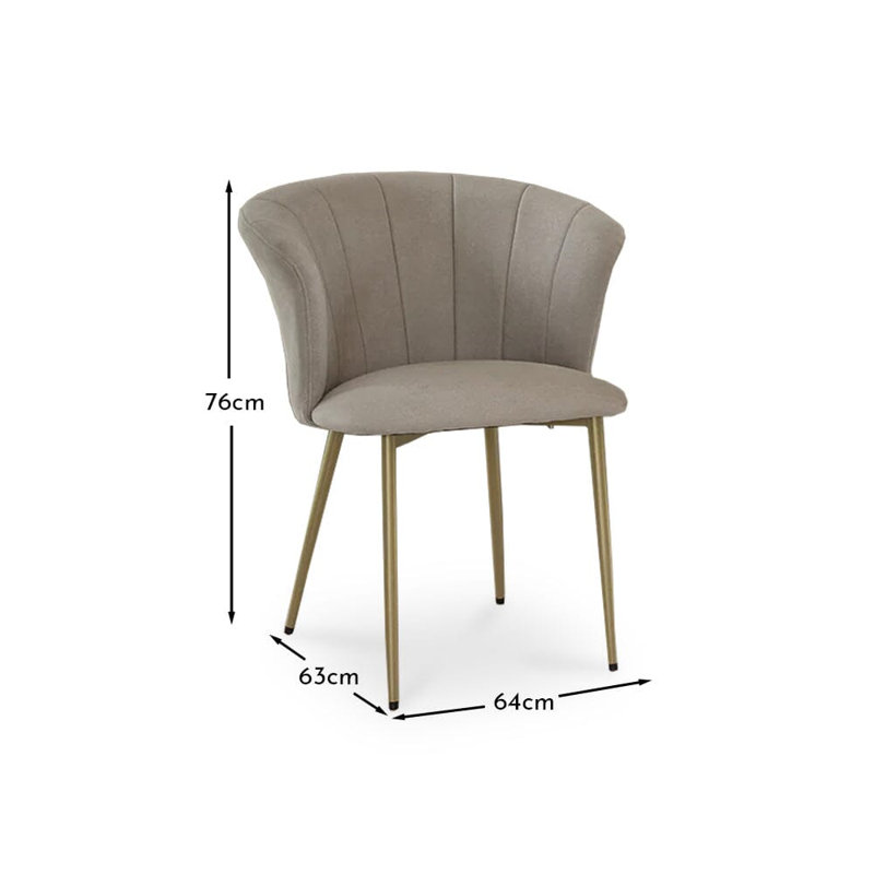 45cm H Metal Accent, Gold, Beige
