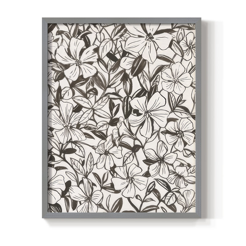 Periwinkle Daze I, reproduction encadrée - bois massif, H 30 po x l 24 po, Gris