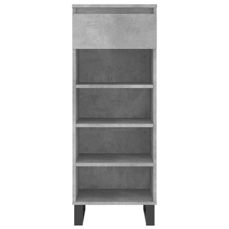 4 Pair Shoe Storage Cabinet, Concrete Grey