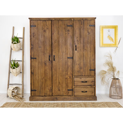 Dollard 3 Door Solid Wood Wardrobe