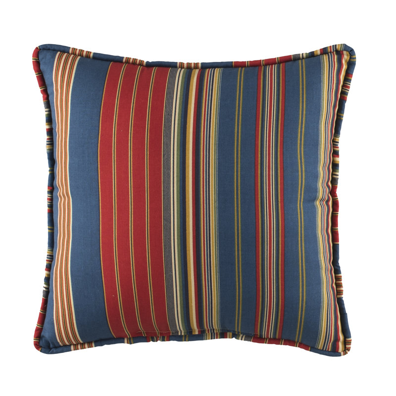 Wilderness Stripe 17" Square Cotton Pillow
