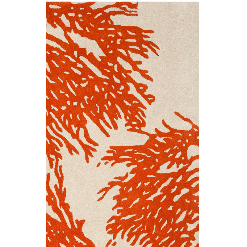 Tapis floral en laine touffeté à la main Wimborne, 5 pi x 8 pi