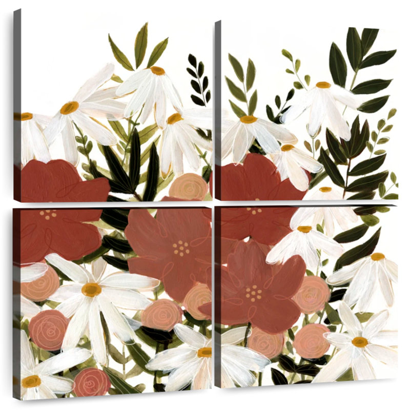 Harnek fleurs en terre cuite I, H 18 po x l 18 po