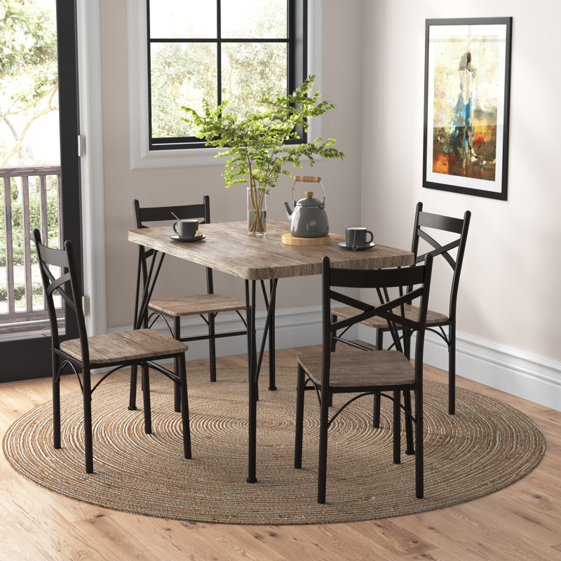 Abbeville 4 -Person Dining Set, Antique Brown/Dark Bronze