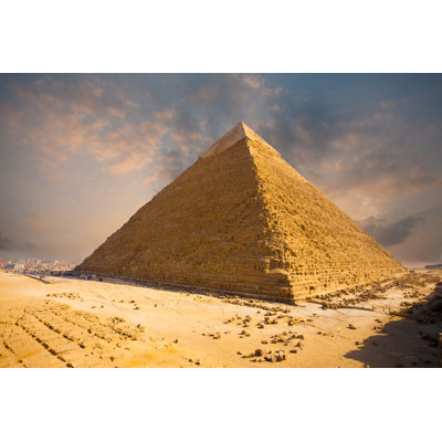 " Fiery Sky Giza Pyramid Egypt "