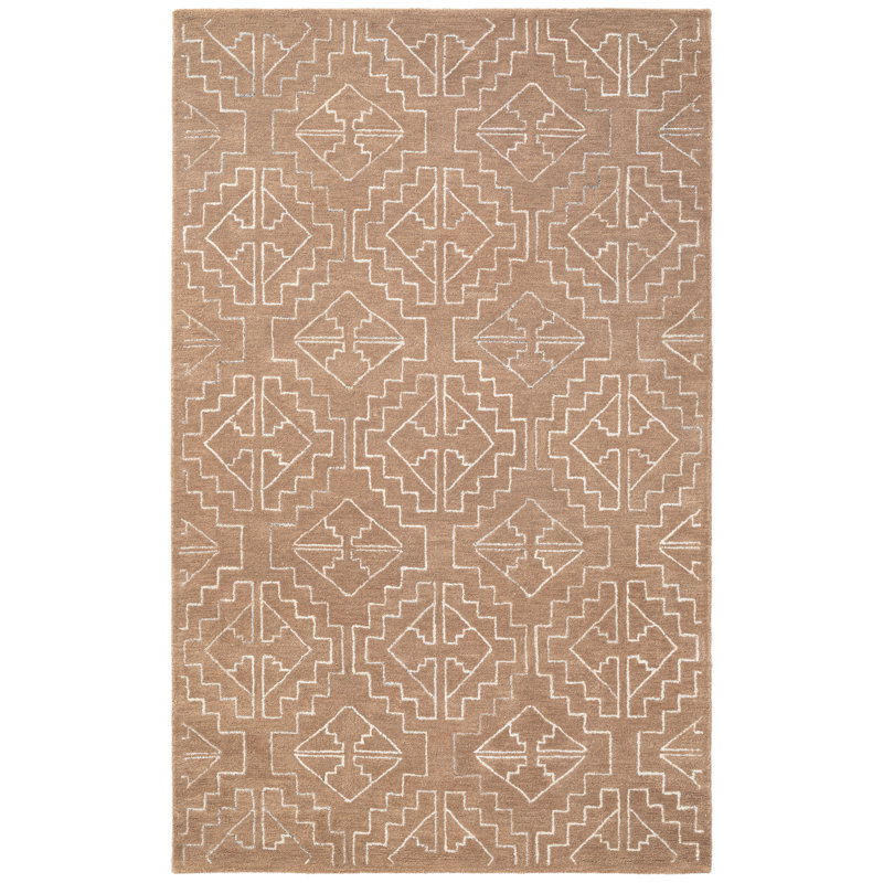 Tapis Garima en laine touffeté à la main Tifton, Rectangle 3 pi x 5 pi