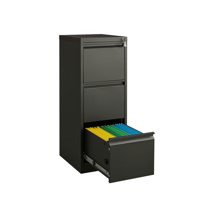 3 Drawer File Cabinet With Lock,two Drawer Filing Cabinet,vertical Metal File Cabinet For Home Office Organizer Storage Cabinet Fit Letter/a4/legal Size File