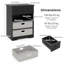 Commode 4 tiroirs, table de chevet multifonctionnelle autoportante avec tablettes ouvertes, rangement de coffre moderne avec ensembles anti-basculement-1128359264