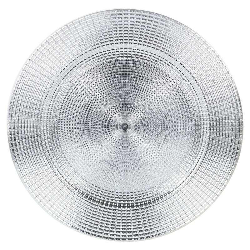 Clarissa Solid Colour Charger, Silver