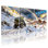 «Christmas Snowy Mountain Village», ensemble de 3 reproductions d'art sur toile