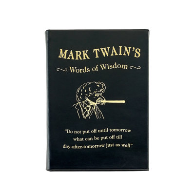 Graphic Image Mark Twains Words of Wisdom CoffeeTable Book Leather Black
