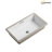 KARAMAG 24" Undermount Bathroom Sink Rectangular Deep Bowl ith Three Overflows White