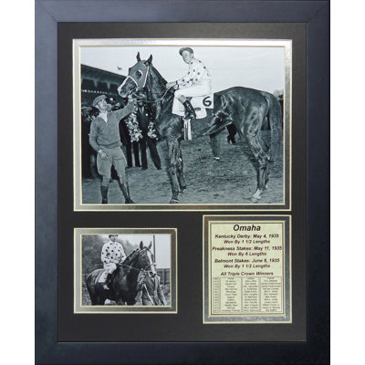 Souvenirs encadrée triple omaha-1935 vainqueur