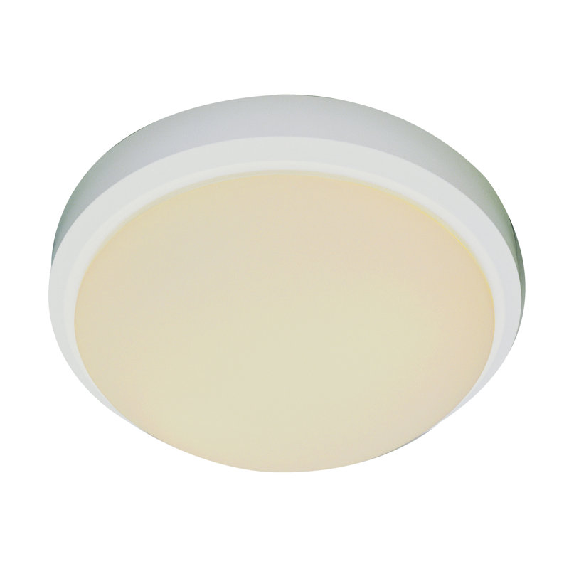 Plafonnier encastré Escondido, Blanc, H 5 po x l 13 po