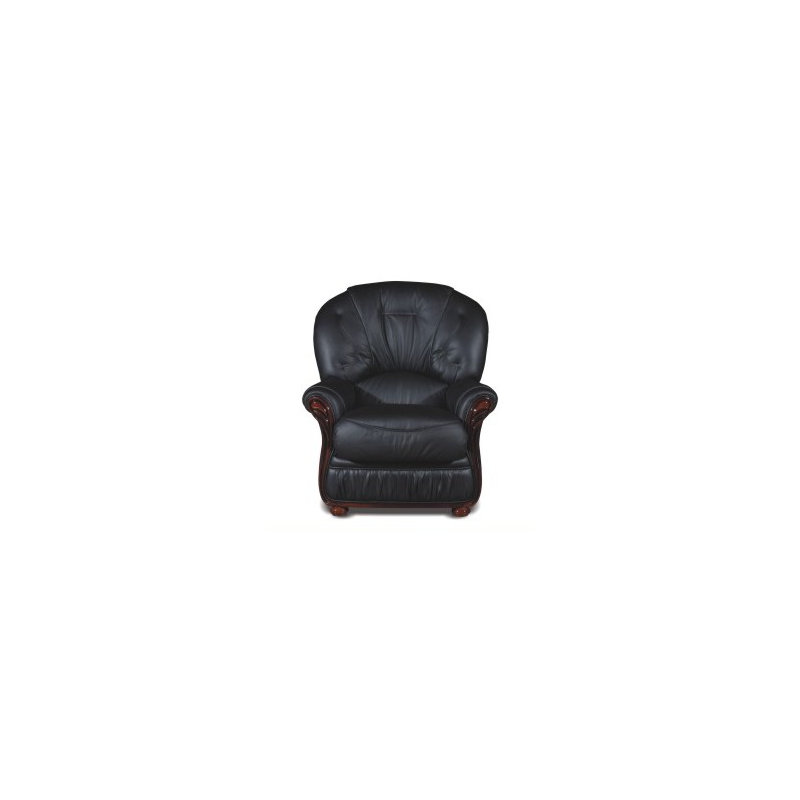 Deborah Leather Armchair, Black