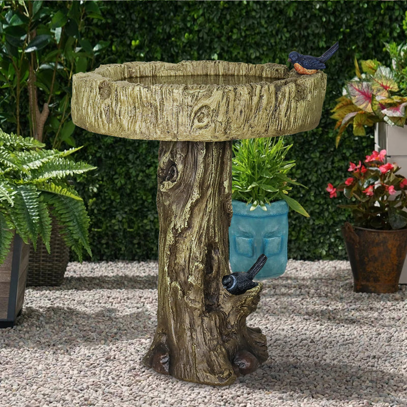 Brittani Glass Fiber Reinforced Concrete (GFRC) Pedestal Birdbath