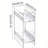  Acrylic End Table, Narrow Slide Sofa Side Table with 2-Tier Storage Shelf, Modern Small Space Nightstand for Living Room Bedroom Porch Accent Furniture-215975466