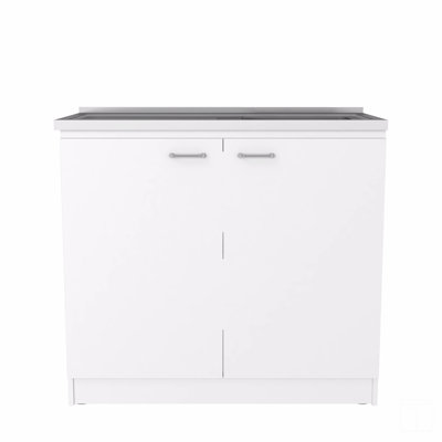 Évier utilitaire avec armoire, porte double, une tablette