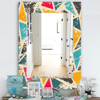 Miroir mural triangulaire colourfields