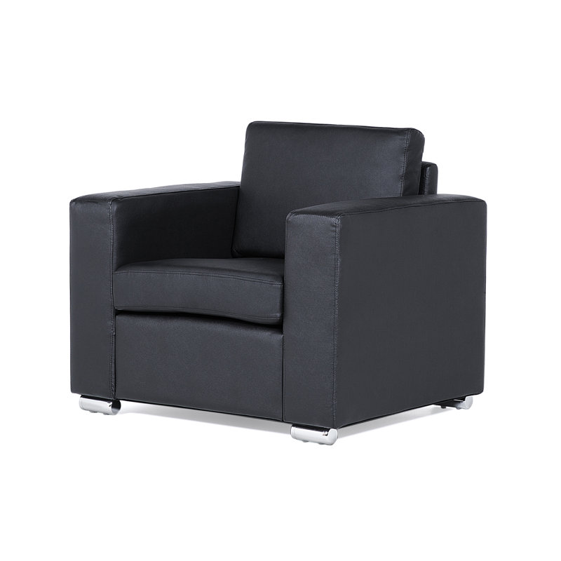 Darcy Leather Club Chair, Black